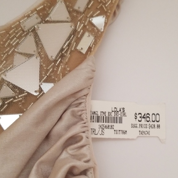 Tadashi Shoji Triangle Stone Embellished Dress - S - Picture 3 of 8